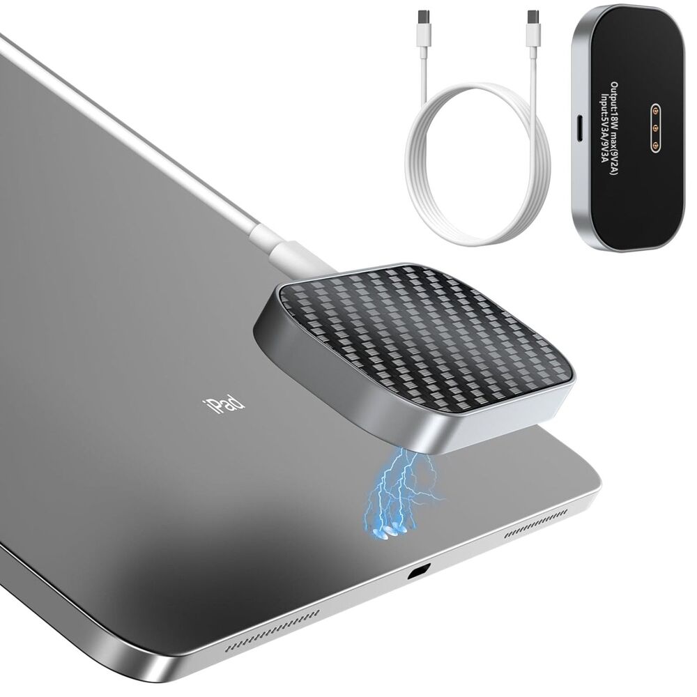 Magnetic Wireless Charger for iPad Pro 11 (1st/2nd/3rd/4th) & iPad Air 11 (M2/M3